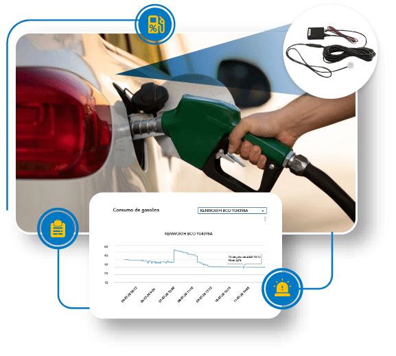 Sensor ultrasónico de nivel de combustible